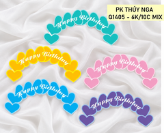 10 x Set 10 bảng HPBD vòng cung mix màu (tổng 100 bảng)  (HÀNG 1K)