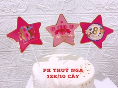CAM-Set 10 cây cắm women's day (ngôi sao)  (mua 1 tặng 1)