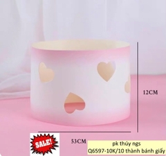 MUA 1 TẶNG 1 - Set 10 thành bánh giấy trái tim 12cm x 53cm-XẢ KHO.