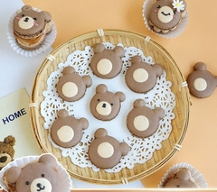 Vỉ 36 miếng bánh maccaron TQ - gấu nâu.