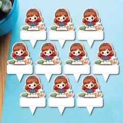 Set 50 thẻ giấy có chân cắm-bé GÁI viết bài.