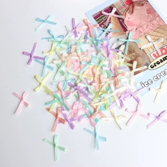 Túi 100 nơ vải nhỏ -MÀU NHẠT (kt 0.3x3cm).