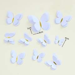 Set 10 bướm giấy 2 lớp -TRẮNG.