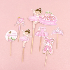 Combo 2 set giấy-em bé bale hồng ép nhũ đẹp.