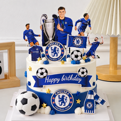 5 set giấy bóng đá - Chelsea (màu xanh đậm).