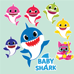 Combo 2 set BABY SHARK (có cá mập to).