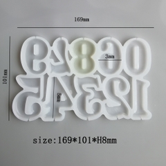 Khuôn silicon - Số cao 5cm.