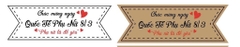 Set 60 thẻ giấy mix 2 màu nâu và trắng- Chúc mừng ngày Quốc tết phụ nữ 8-3.
