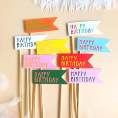Set 90 cây cắm giấy HPBD chữ nhật sắc màu (mẫu 1).