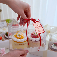 Set 40 thẻ/thiệp giấy 20.11 - hình chữ nhật viền sóng đỏ (happy teacher's day) kt 5x6.5cm.