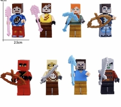 Bộ Minecraft 8 tượng nhựa.