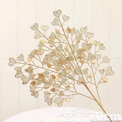 Cành màu vàng - trái tim nhỏ (5 nhánh/cành).