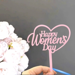 Set 10 mica women's day hình trái tim-MÀU HỒNG.