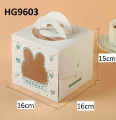 Set 50 hộp giấy cửa sổ -thỏ trắng size 16x16x15cm (KÈM ĐẾ).