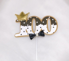 Set 5 số 100 giấy đội vương miện-ĐEN.