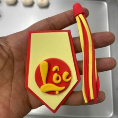 Set đất nặn-CHỮ LỘC và dây (màu ĐỎ VÀNG) -kèm dây.