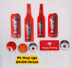 SET 10 Bộ cắm GIẤY bia đỏ (xả kho) mũ 1 tặng 1.
