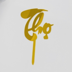 Set 10 mica chữ Thọ tiếng việt -VÀNG.