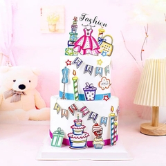 Set trang phục và tiệc sinh nhật (chữ HPBD được nối bằng dây dù, có thể tạo dáng chữ)  (mua 1 tặng 1).