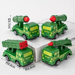 Set 4 xe QUÂN ĐỘI (xe tăng) - size to, màu nhạt.