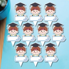 Set 50 thẻ giấy có chân cắm-bé TRAI cử nhân (MẪU 9).