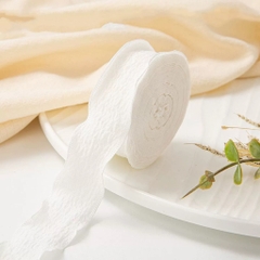 Ruybang vải sóng size nhỏ  2.5cm x 10m -TRẮNG (không lõi).