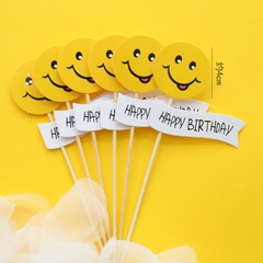 SET 50 cây giấy HPBD hình mặt cười (không gắn sẵn).Q52
