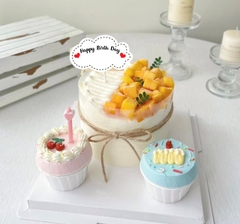 Set 60 bảng giấy-HPBD TIẾNG ANH HÌNH MÂY (kèm que cắm).