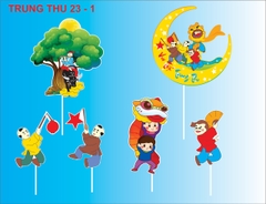 Set giấy trung thu cung trăng, múa lân HD.