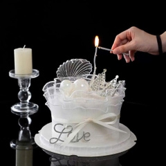 Vỏ sò nhựa kích thước 4.5x9cm -TRẮNG TRONG.