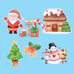 Combo 10 set giấy NOEL M2 (ông già-nhà-2 em bé ôm người tuyết) (5 túi).