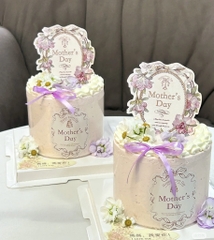 Set 60 bảng giấy hoạ tiết hoa hình OVAL mix 2 mẫu - HAPPY MOTHER'S DAY.