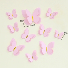 Set 10 bướm giấy 2 lớp -HỒNG.
