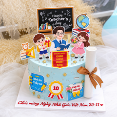 5 set giấy 20.11- thầy mẫu 8 (thầy áo xanh và học sinh tặng quà).