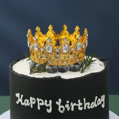 Vương miện VÀNG đính đá - đá sắc màu SIZE TO (đk 12.5cm) (chú ý size to).