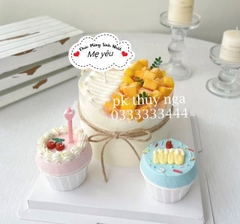Set 60 bảng giấy-HPBD TIẾNG VIỆT HÌNH MÂY (kèm que cắm)9916.