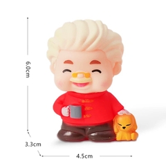 Tượng cụ ông tóc xoăn áo đỏ (xả kho)