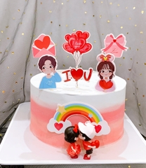 Combo 2 Set giấy đôi tình yêu và cầu vồng.