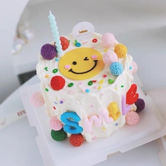 Tượng mặt cười và chữ Smile (silicon).