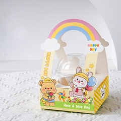 Set 10 hộp giấy gấu kute (gồm vỏ giấy  và cốc).