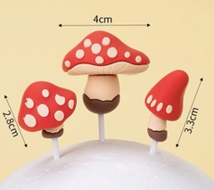 Set 3 nấm nhựa silicon-ĐỎ.