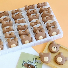 Vỉ 36 miếng bánh maccaron TQ - gấu nâu.