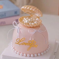 Vỏ sò nhựa kích thước 4.5x9cm -VÀNG.