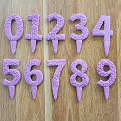 Bộ khuôn  silicon -  số to có chân cắm (từ số 0-9, kt 8cm).