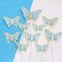 10 set bướm giấy mẫu mới (10 bướm/set)-XANH DƯƠNG9828.