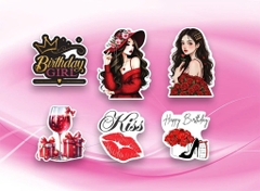 10 set giấy cô gái -VÁY ĐỎ đội mũ đỏ CT.