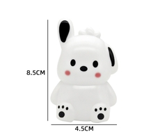 Tượng chó Pacha trắng đen nhựa cứng (không có đèn).