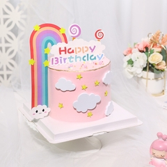 MUA 1 TẶNG 1-Combo 2 set giấy cầu vồng kẹo mút  xoắn-ĐỎ TÍM.