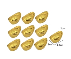 Set 10 thỏi vàng nhựa-size nhỏ (2x2x3.5cm).