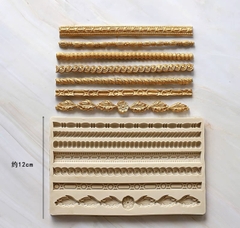 Khuôn silicon-7 hình dáng đường viền bánh.